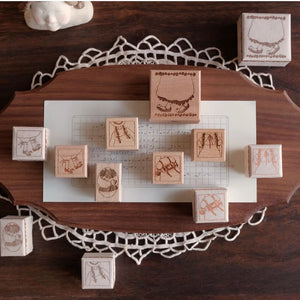 bighands Wanderlust in Dressing Rubber Stamps (6 designs)