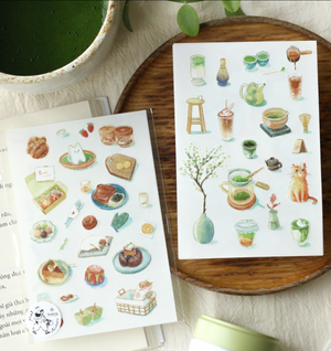 Matcha Garden Transfer Stickers