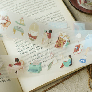 The Enchanted Library Die Cut PET Tape Stickers