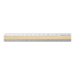 Midori Aluminium Wooden Ruler 15cm - Light Brown - Smidapaper Ikigai Shop